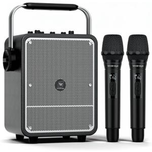 150W High-Power Karaoke Machine with 2 Wireless Microphones for Adults S200