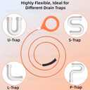 3 x 32 Inch Snake Hair Drain Clog Remover, Anti-Break Metal with Nylon Coating Drain Hair Removal Tool, Long Flexible Augers Cleaning Tools for Shower, Kitchen Bathtub, Bathroom, Toilet