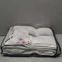 Beige White Blackout Floor to Ceiling Curtains 100 Inch Long for Sliding Door, Memory Trained Pinch Pleated Custom Double Layer Thick Linen Curtain Noise Reducing Light Blocking Bedroom Window Drapes (40"W x 100"L (Pack of 2))