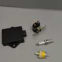 CDI Box Ignition Coil Fit for Arctic Cat 300 2X4 4X4 1998-2005, for Arctic Cat 250 2X4 4X4 1999-2005 with Ignition coil,spark plug&Starter Solenoid Relay