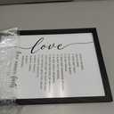 FZMHASLWW Love Is Patient Kind Wall Decor 16"11" Love Never Fails 1 Corinthians 13 Bible Verse Sign Wood Framed Wall Hanging Art (Black)