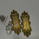 CEYMIO 5.5 Inch Height Vintage Dummy Door Knob Interior 2 Pack Crystal Glass Door Knobs Antique Brass Cabinet Knobs Keyless Decorative Hallway Closet Door Pulls Dresser Gold Door Handles