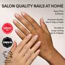 Glamnetic Press On Nails - French Butter | Short Round Fake Nails with Yellow French Tips and Glossy Finish, Salon Quality | 15 Sizes - 30 Nail Kit with Glue