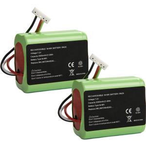 High Capacity 3000mAh 7.2 Volt Replace Battery for Robot Braava 380 380t 390T, Mint5200 5200B 5200C NI-MH Floor Mopping Robots [2XPack]