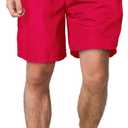 Scotamalone Mens Swim Trunks Board Shorts Swimwear Bathing Suits Quick Dry for Beach,Travel,Vacation,Swimming, Surfing,Casual (Red, XXL)