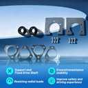 Go-Kart 1" Live Axle Bearing Kit with 3 Hole Flangettes Mount Hangers,for Go Kart Mini Bike Manco Murray Yef Dog for Drift Trike Off Road ATV Minibike DIY Go Cart Parts