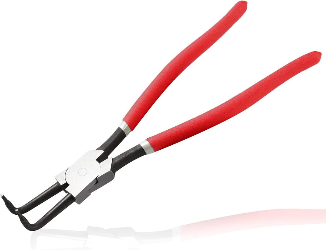 13-Inch Internal Snap Ring Pliers 90 Degree Heavy Duty Retaining Ring Pliers with Bent Jaw Tip Diameter 0.12" Large Lock Ring Plier Circlip Plier for Installing Removing Retaining Ring