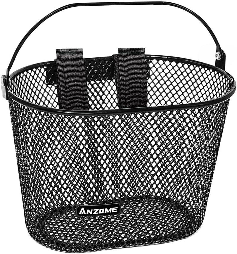 Kids Bike Basket, Bicycle Basket for Boy and Girl, Waterproof Metal Wire Children's Bicycle Basket, Suitable for Most Children's Bicycles and Kids Tricycles