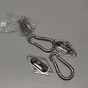 MHMYDZ 1000 lb Capacity Heavy Duty Hammock Hanging Kit Ultra Durable Hooks Carabiners for Hammock Stand Hammocks Swing Chair, Multiple Indoor Outdoor Suspension Ceiling Hooks