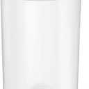 simplehuman 10 Liter / 2.6 Gallon Butterfly Lid Bathroom Step Trash Can, White Steel