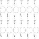 Picture Rail Hanging System with Hook, 66 lb (30 kg) Max Load, Adjustable Wire Hooks Kit, 6.6 ft (2 m) Length Cable with Loop, Picture Hanging Kit (12 Pack)