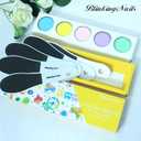 Foot Bath Bombs with 5 Foot Files - 5 Scented Foot Soak Tablets for Dry Cracked Heels, Callus Remover Tool Kit, Relaxing Spa Pedicure Set for Home, Gift for International Women's Day (Bnffb001)