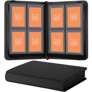 Toploader Binder,4-Pocket Side Load Trading Card Album, Holds 128 Cards with Double-Sided Pockets for MTG, Sports Cards, Top Loader Storage