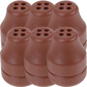 Cabilock Window Blind Cord Knobs Plastic Tassel Pull Ends Lightweight Curtain Accessories Handles for Horizontal Shades Easy Installation 6-Pack (3X2.2CM, Chocolate)