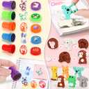 SevenQ Easter Basket Stuffers 48Pcs Prefilled Easter Eggs with Toys Cars Squishy Erasers Stamps for Kids Fidget Toy Plastic Egg Fillers Hunt Pinata Party Favor Bags Classroom Treasure Box Essentials