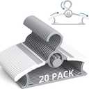 Baby Hangers 20PCS, Adjustable & Stackable Plastic Kids Hangers for Closet, Non-Slip Baby Hangeres, Hanger for Toddler Kid Children Infant Teen, Grey Extendable Toddler Hanger (Gray)