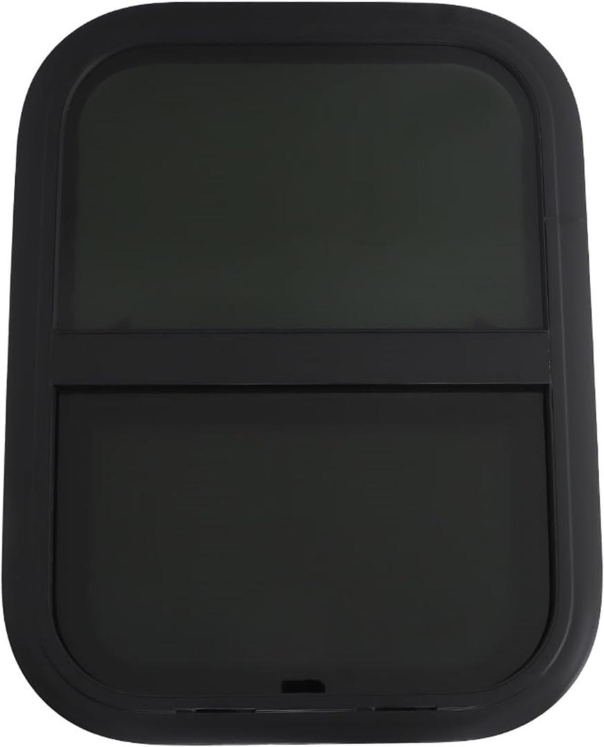 GXYWADY 18 x 24 RV Vertical Slide Window Black Mounting Opening Size 450-600MM