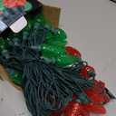 DEWENWILS C9 Christmas Lights Outdoor, 33.3ft 50LED Christmas Tree Lights, Waterproof, Big Christmas Lights, Extendable for Wedding Party Christmas Decoration, Green Wire, Red & Green, UL Listed