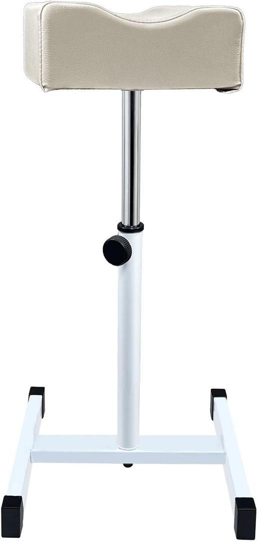 Pedicure Foot Rest, Height Adjustable Pedicure Chair, Non-Slip Pedicure Stool for Massage Office or Home (Light Grey)