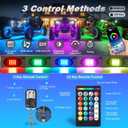 4Pods RGB LED Rock Lights for UTV SXS RZR Can-Am Four Wheeler Side by Side ATV Offroad Golf Cart, Multicolor Underglow Light Kit with APP/RF Remote Music Sync Neon Vehicle Accent Light 12V Waterproof