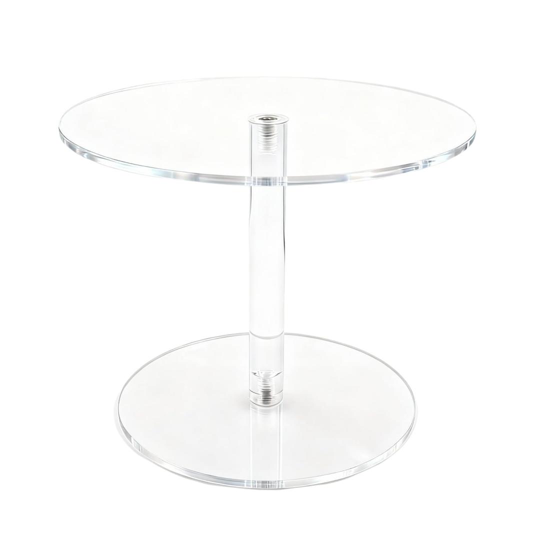 Acrylic Cake Stand for Dessert Table, 7.8 Inch Clear Round Cupcake Stand Display Riser for Birthday Party Wedding Event, Pastry Candy Pizza Display (Small)
