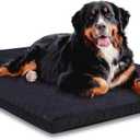 Indestructible Dog Beds, Enhanced Quilted Chew Proof Dog Crate Pad for Aggressive Chewer, Washable Cover Dogs Mat for Crate, Non-Skid Kennel Pad, Durable Pet Bed for Puppy (Black, 40"x27")