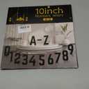 10 Inch White Metal Letters, Modern House Numbers for Outside, White Door Mailbox Numbers, Metal House Address Letter and Number for Office Apartment Outside (I)