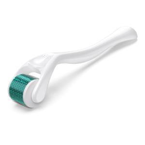 Titanium Derma Roller with 540 Needles for Face, Beard & Hair  Gentle Massage Roller for Daily Skincare Routine  Suitable for Men & Women 0.3 White Green