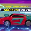 Hyper Burst Battle Racers Orange Axion Car & Launcher | Over 600+ MPH Scale Speed! | Racing Micro Scale Cars and Battle Action Toys | Ages 5+
