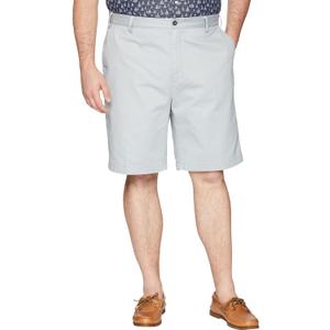 Nautica Men's Cotton Twill Flat Front Chino Short (40W TALL, True Quarry)