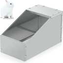 Maxcheck Galvanized Metal Rabbit Nesting Box Small Animal Nest with Removable Acrylic Floor Durable Easy to Clean for Indoor Outdoor Use Rabbit Supplies(1 Pcs,20 * 14 * 12 Inch)