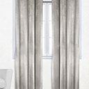 Gecheer Blackout Curtains with Rings 2 pcs Gray 37" x 95" Velvet SH141691A (Grey)
