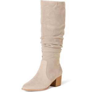 Amazon Essentials womens Tall Block Heel Boots Size US 13WC (Gray)