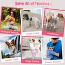 Pet Soft Disposable Dog Diapers - Female Dog Diapers with Adjustable Foam Tail Hole, Ultra Protection Puppy & Cat Diapers Wetness Indicator for Dogs in Heat or Incontinence, 50pcs (S,Red)