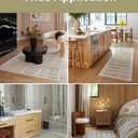 Rug Pad Grippers for Hardwood Floors, 8 PCS (4 Triangle + 4 Trapezoid) Anti Curling Non Slip Carpet Gripper Washable Reusable PU Pads for Corners & Edges, Black