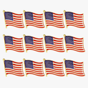 American Flag Lapel Pins for National Day, 4th of July, Veterans, Memorial Day, Political Events, Patriotic, USA Flag Pins for Suits, Backpacks & Hats