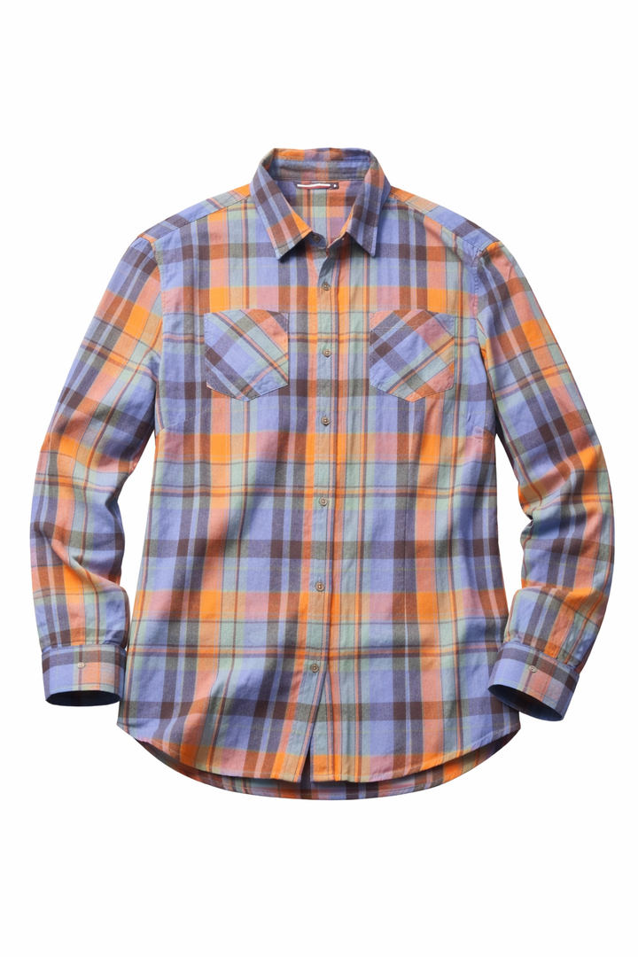 Flannel Shirts Long Sleeve Plaid Button Down Shirt Casual Cotton Shirt with Pockets (Small)