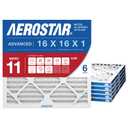 Aerostar 16x16x1 MERV 11 Air Filter, 6 Count, ACTUAL SIZE (15.75 x 15.75 x 0.75 ), HVAC, Air Conditioning & Furnace Filter for Dust, Pet Dander, Smoke & Allergies (MPR 1200 / FPR 7), Made in USA