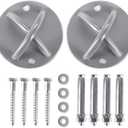 2 Pack Wall Mount Bracket for Suspension Straps, Ceiling Anchor Mount for Rings, Body Weight Strength Training Systems, Yoga Swings, Boxing Equipment