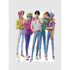 KPop Demon Hunters Saja Boys Cardboard Cutout Standee – Life Size Character Display for Fans, Parties, or Room Décor – Jinu, Abby, Mystery, Romance, and Baby Saja Boys - Officially Licensed, 70 in x 54 in