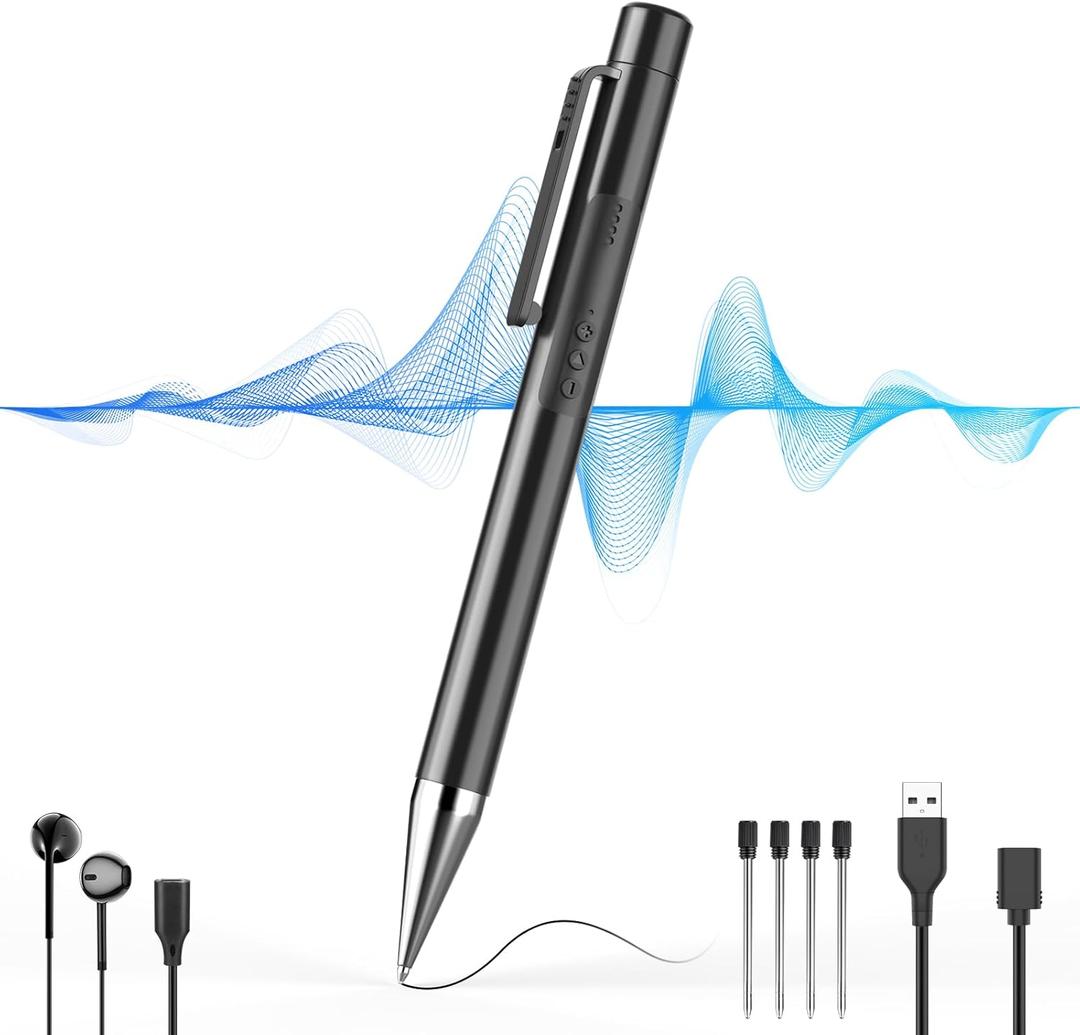 64GB Small Digital Voice Recorder with Playback, Smart Voice Activated Recorder with AIIntelligent Noise Reduction, Portable Audio Recording Device for Lectures, Meetings, Work, Interviews, Class