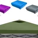 10x10 Pop Up Canopy Replacement Top Cover with Air Vent for Straight Leg Canopy Tent, Waterproof for Outdoor Garden Patio Camping Sun Shade (Olive Green)