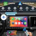 7 Inch Double Din Car Stereo Support Apple CarPlay Android Auto Mirror Link Capacitive Touchscreen Monitor Car Play Radio with Bluetooth 5.0, FM Radio, USB/TF/AUX Port, Backup Camera, Remote Control