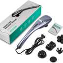 MEGAWISE Handheld Deep Tissue Neck Back Massager for Shoulders, Waist, Legs, 3600 RPM Powerful Motor Electric Neck Massager with 5 Nodes & 5 Speeds, A Little Heavy