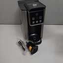 Hot & Iced Coffee Maker with Bold Setting, Single Serve Coffee Maker for K Cup and Grounds, 6-14 Oz Brew Sizes, 50 Oz Removable Water Tank, One Cup Coffee Machine with Reusable Filter, Black