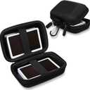 Sanwuta 2 Pcs Travel Card Games Case Playing Card Case EVA Hard Protective Storage Carrying Bag for Classic Playing Box Not Including Cards(Black)