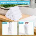 Orighty Washcloths Towels Set 10 Pack, Highly Absorbent and Soft Feel Microfiber Face Cloths, Multi-Purpose Wash Cloths & Hand Towels for Bathroom, Hotel, Spa, and Gym, 11.5x11.5 Inch, White