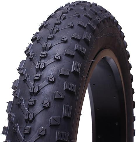 Alps2Ocean Fat Tire,20/26x4.0 Inch Non-Folding Fat Bike Tires Wear Resistant Replacement Electric Bicycle Tires Compatible Wide Mountain Snow Bike Off-Road Bike 3-Wheel Bikes.