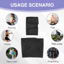 Thigh Compression Sleeves and Arm Trimmers Set, Neoprene Sweat Bands for Exercise, 1 Pair Each, Black
