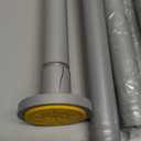 Matte Silver Shower Curtain Rod,1 Inch Diameter Stainless Steel Adjustable Spring Tension Rods 32 to 80",with Holders,Anti-Slip,Curtain Rods No Drilling(1 Pack)